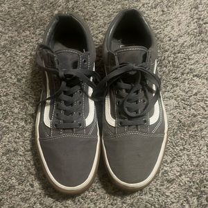 Gray old skool vans size 10